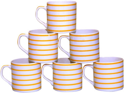 

Pearl Love Bone China(Yellow, White, Pack of 6)