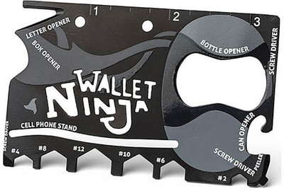Gadget Hero's Wallet Ninja 18 Multi-utility Knife(Black) available at flipkart for Rs.110