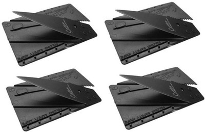 Everything Imported 4 pcs Credit Card Folding Pocket Multi-utility Knife(Black) available at flipkart for Rs.189