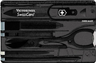 Victorinox Swiss Card Onyx 6 Function Multi Utility Swiss Knife(Transculent Black)