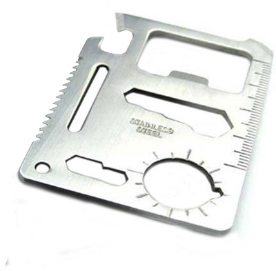 

Anokhe Collections Multi Purpose Stainless Steel Card 12 Swiss Army Card(Silver)