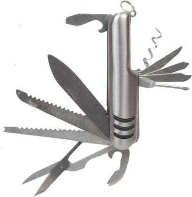 Ace 14 Function Army Camping Pocket 14 Multi utility Knife Silver