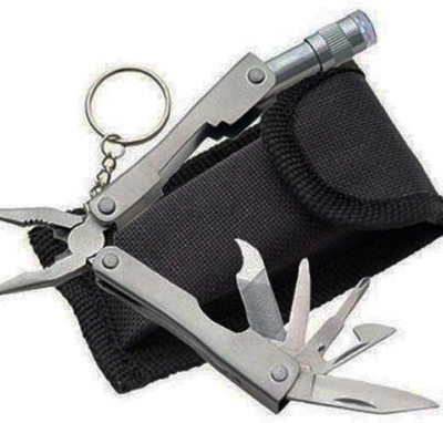

Hamz 9-in-1 Silver Micro Plier 6 Swiss Army Knife(Silver)