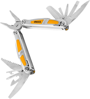 INGCO HFMFT0115 Foldable Multi Utility Plier(15 Tools, Yellow)