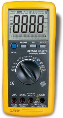 

Metravi 19TB Digital Multimeter(Yellow, Black 4000 Counts)