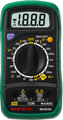 

Mastech MAS830L Digital Multimeter(Black 2000 Counts)