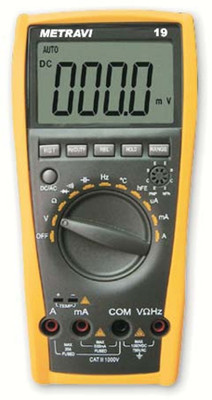 

Metravi 19 Digital Multimeter(Black, Yellow 4000 Counts)