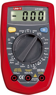 UNI-T UT33D Digital Multimeter(Black, Red 2000 Counts)