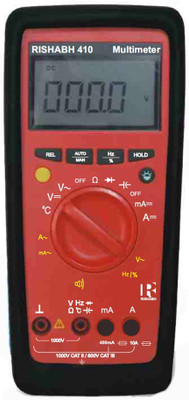 RISHABH 410 Digital Multimeter(Red 4000 Counts)