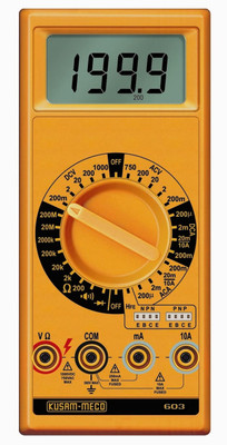 Kusam-meco KM-603 Digital Multimeter(Yellow 4000 Counts)