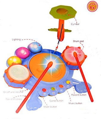 

Bo-Toys Fun Frog Kids Beats Drum Toy Set(Multicolor)