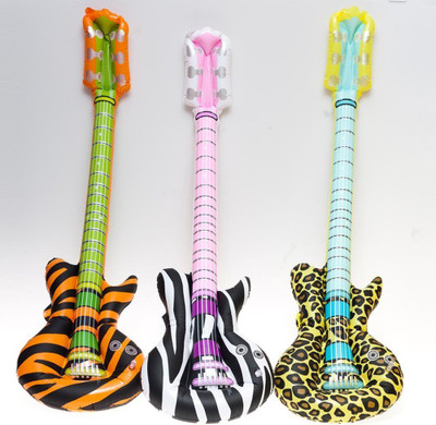 

Rhode Island Novelty Inflatable Animal Print Rock Star Guitars(Multicolor)