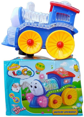 

Variety Gift Centre Musical Thomas Engine with lights, Bump and go action, Funny Loco(Multicolor)