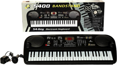 

AR Enterprises Musical Electric 54 Keys Piano with Mic and Adaptar(Black)
