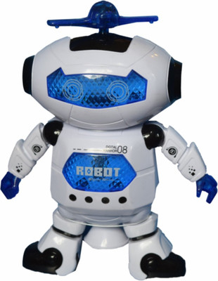 Tara Lifestyle Dancing Robot With Colourful Flashing Light(White)