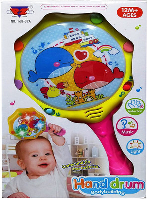 

New Pinch Hand Drum Musical Instrument with Light for kids(Multicolor)