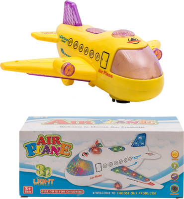 

Venus-Planet of toys Airplane Toy With Beautiful Attractive Flashing LED Lights and Music , Bump and Go Action Toys For Kids(Multicolor)
