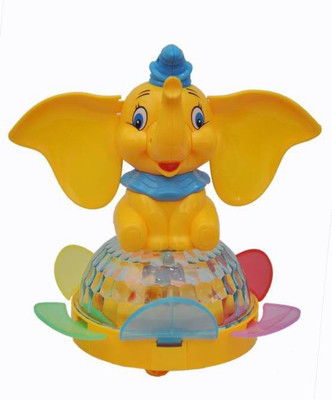 

ToysBuggy Elephant 4D Light Dazzling Spinning Toy(Multicolor)