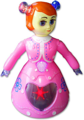 

Cp Bigbasket Dancing Princess Girl 3D Light Musical Doll(Multicolor)