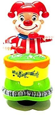 

Variety Gift Centre Happy Clown Drummer With Light Music(Multicolor)
