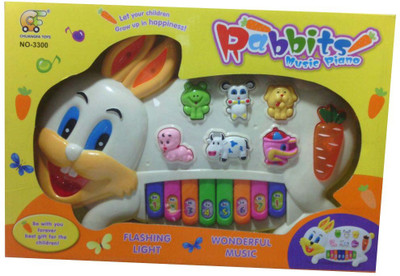 

Shop & Shoppee Rabbits Musical Piano for kids(Multicolor)