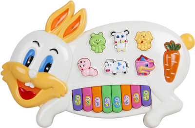 

Zeemon Rabbit Shaped Musical Light Learning Keyboard Kids Piano(Multicolor)