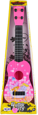 

Emob 4 Tight Tunable String 40cm Long Musical Party Play Guitar Toy for Kids (Pink)(Pink, Black)