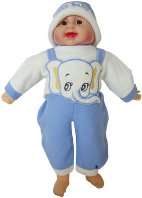 

DCS Laughing Musical Happy Baby Boy Stuffed toys Blue(Multicolor)