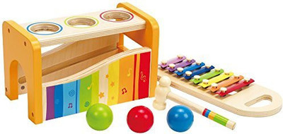 

Hape Pound & Tap Bench with Slide Out Xylophone(Multicolor)