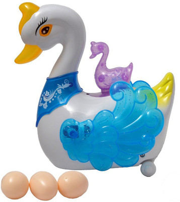 

AM Enterprises Multicolor Egg Laying Musical Swan with Lights(Multicolor)