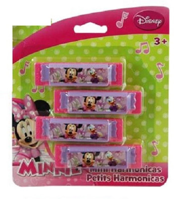 

Disney Minnie Mouse Bowtique 4pk Mini Harmonicas(Pink)