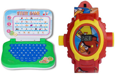 

Aquaras KIDS WATCH & MINI LEARNING LAPTOP(Multicolor)