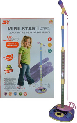 

Buddy Fun Mini star Microphone with MP3 function + Adjustable Heights(Pink)