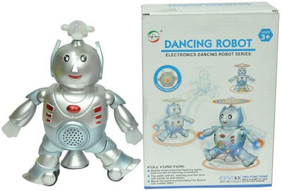 

Turban Toys Battery Operated Musical Dancing Robot(Silver, Blue)