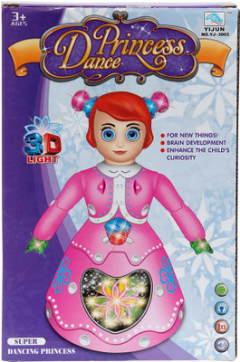 

Aaryan Enterprise Princess doll with 3D light and Music(Pink)