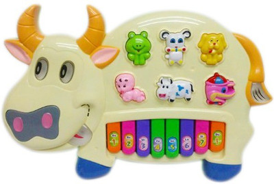 

Shop & Shoppee Pianism Funny Musical Cow Keyboard Toy(Multicolor)