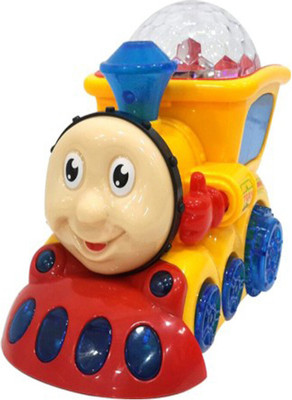 

Bornify 3D Cartoon Train Toy With Lights & Music Gift For Kids(Multicolor)