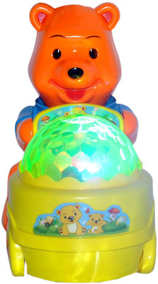 

Bandwagon Lucky Bear With 4D lights & Music Toy for Kids(Orange)