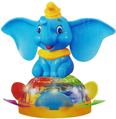 

Variety Gift Centre Battery Operated Unique Spin Elephant with 4D Lights and Sound(Multicolor)