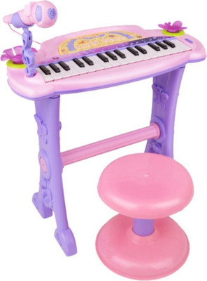 

Fantasy India Electronic Symphonic Piano / Key Board Organ – Educational Musical Toy With Mp3 Plug-In Option + Sing-Along Microphone(Pink)