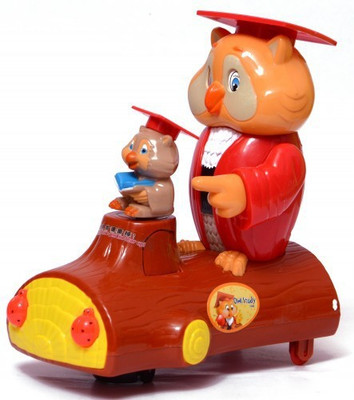 MERATOY.COM BATTERY OPERATED STUDY OWL(Brown)