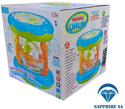 

SAPPHIRE SA Music Battery Operated Drum Rotating Lamp Light with fish aqurium(Multicolor)