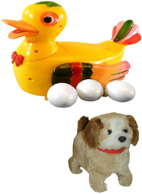 

Shop & Shoppee Combo of Jumping Puppy & Duck Lays Eggs Battery Operated Toy(Multicolor)