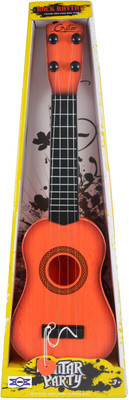 

Emob 4 Tight Tunable String 40cm Long Musical Party Play Guitar Toy for Kids (Orange)(Orange, Black)