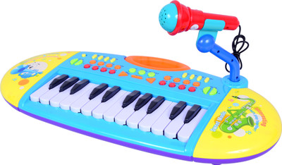 

Planet of Toys Portable Piano (with Microphone)(Multicolor)