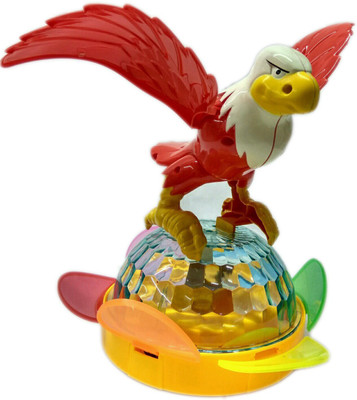 

Variety Gift Centre Eagle Toy for Kids with Unique Dazzling 4D Lights & sounds. Spin Lightning Ball, B/O & Omni Directional(Multicolor)