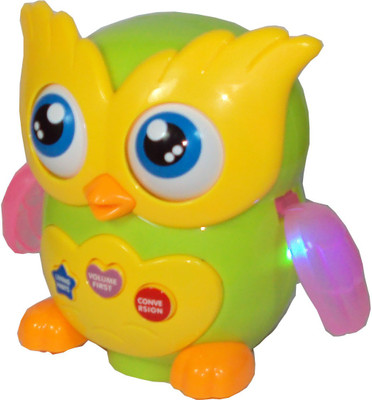 Parteet Educational Little Owl with Flashing Lights and Music fro Kids(Multicolor)