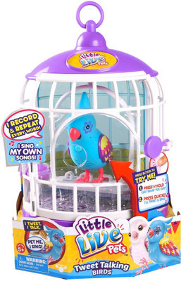 

Little Live Pets S3 Bird With Cage Funky Feathers(Multicolor)