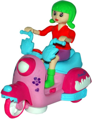 

Smiles Creation Battery Operated Bump & Go Doll Motorcycle With Flashing Light And Sounds Effects.(Multicolor)