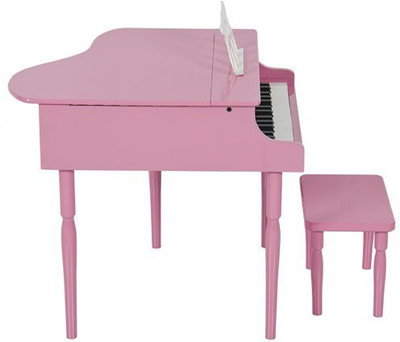 

Best Choice Products Childs Wood Toy Grand Piano with Bench Kids Piano(Pink)